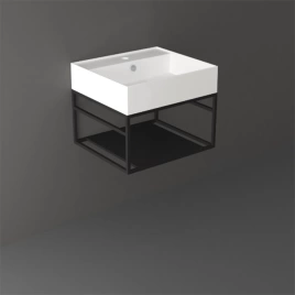 SIMAS AGILE Структура металлическая 51x46xh28 см, подвесная, для раковины AG51, с 1 полкой, цвет черный матовый (AGSS51)