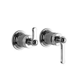 GESSI VENTI20 Смеситель встраиваемый, однорычажный, с переключателем на 2 положения, внешняя часть, цвет хром (65038#031)