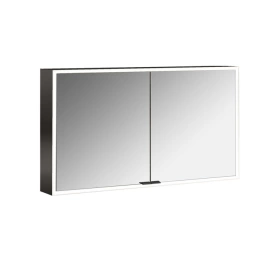 Emco Prime Зеркальный шкаф с подсветкой LED Facelift навесная модель, 1200 mm, 2-дверки, IP 20, цвет черный зеркальная задняя стенка (9497 135 84)