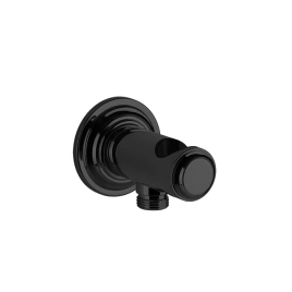 GESSI VENTI20 Подвод воды с держателем ручного душа, цвет черный матовый (65161#299)