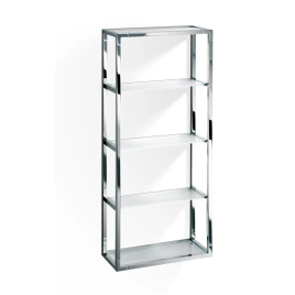 Decor Walther ET 6 Шкафчик открытый 35x15x80см, стекло сатинированное, цвет: хром (702700)
