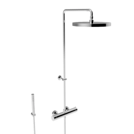 Stella Bamboo Душевой комплект 3287/304-300: термостатический смеситель, штанга+ручной+верхний душ 300мм, цвет: хром (UN 02611 CR00)