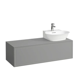 Laufen New Classic База под раковину подвесная, раковина справа, 1180х450х350 мм, 1 ящик, цвет серый (для раковины 816852) (4.0608.6.085.627.1)
