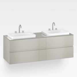 Armani Roca Baia Тумба подвесная 180х59х61см с 4 ящиками, со столешницей под 2 раковины, цвет: silver (7.8572.1.881.9)