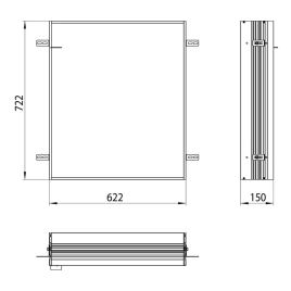 EMCO Prime Монтажная рама для встраиваемого шкафа 600, B622xH722мм (9497 000 10)
