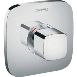 Hansgrohe Ecostat E Встраиваемый термостат для душа, 59 л/мин, 1 источник, без зап.вентиля,(внешняя часть) цвет: хром (15706000)