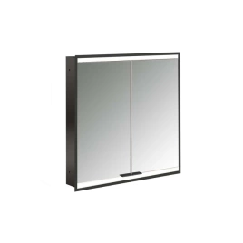 Emco Prime Зеркальный шкаф с подсветкой LED2 Facelift встраив. модель, 600 mm, 1-дверка, IP 20, цвет черный зеркальная задняя стенка (9497 135 33)