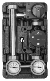 Насосная группа Meibes MK 1 электронный термостат 20-80С с насосом Grundfos UPS 25-60 ME 45841.54 RU