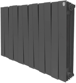 Радиатор биметаллический Royal Thermo Piano Forte 500 noir sable 12 секций-черный