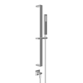 Gessi Rettangolo Душевая стойка с ручным душем и выводом воды из стены, цвет: Finox (20142#149)