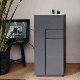 NOORTH milldue edition TOUCH Комплект мебели 410х400х880 мм, напольный, 3 ящика, слив в пол, раковина Milltek белая матовая, отделка Argilla матовый (370404)