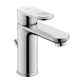 Duravit B.3 Смеситель для раковины на 1 отв. с донным клапаном, излив 111мм, цвет: хром (B31010001010)