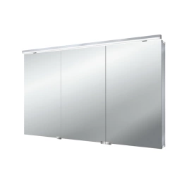 EMCO Flat Зеркальный шкаф 1200 мм, LED-подсветка, 3 двери, 4 полки, розетка, с нижней подсветкой (9797 052 66)