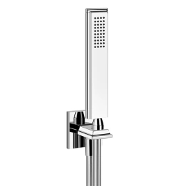 Gessi Eleganza Душевой комплект: вывод на 1/2, держатель, шланг 1,5м и душевая лейка, цвет: хром (46127#031)
