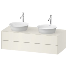 Duravit White Tulip Тумбочка подвесная, 408x1300x550 мм, 2 ящика, цвет: Nordic White HighGloss (WT4988BH4H4)