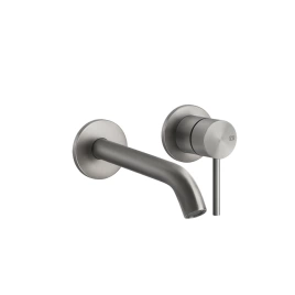 GESSI 316 Встраиваемый смеситель с изливом 146-116мм (внешние части), цвет: steel brushed (54083#239)