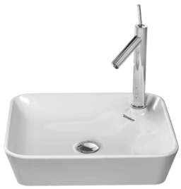 Раковина Duravit Starck 1 Раковина с 1 отв на подиуме для смесителя шлифованный вариант без перелива 460x460мм Цвет Белый (2322460000)