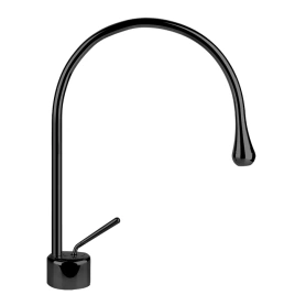 Gessi Goccia Смеситель для раковины на 1 отверстие, излив 244мм R=125, цвет: черный (33602#299)