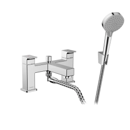 Hansgrohe Vernis Shape Смеситель на борт ванны, на 2 отверстия, и ручной душ Vernis Blend Vario, цвет: хром (71462000)