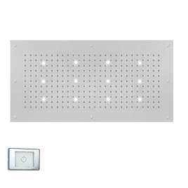 BOSSINI DREAM-XL RECTANGULAR Верхний душ 1000 x 500 mm, с 12 LED (белый), блок питания/управления, цвет: хром (WI0382.030)