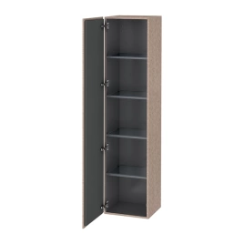 Duravit Шкаф подвесной 40x36.3xh176см с1дверцей, 4-мя полками, петли слева SX, Цвет:Дуб кашемировый-11 (LC1180L1111)