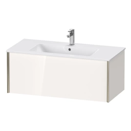 Duravit XViu Тумба подвесная 400x1010x480мм, для раковины 233610, 1 ящик, цвет: белый глянцевый/champagne matt (XV40270B122)