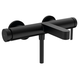 HANSGROHE FINORIS Смеситель для ванны настенный, однорычажный, цвет черный матовый (76420670)