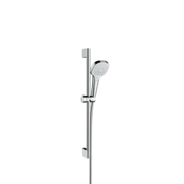 HG Croma Select E Vario Душевой набор: штанга 650mm, ручной душ 110, 3jet (Rain, IntenseRain, Turbo Rain), шланг, цвет: белый/хром (26582400)