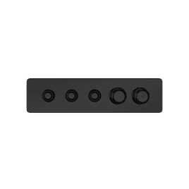 GESSI HI-FI ECLECTIC Смеситель для душа настенный встраиваемый, термостатический, с 3 запорными кнопками, цвет Black XL (65224#299)
