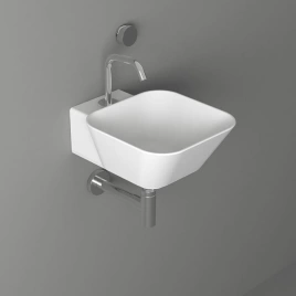SIMAS WAVE Раковина накладная/подвесная квадратная 33,5х43х16,5 см, с 1 отв под смеситель,цвет белый