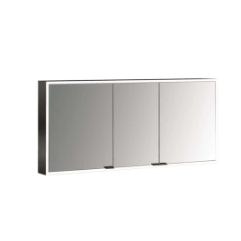 Emco Prime Зеркальный шкаф с подсветкой LED Facelift навесная модель, 1400 mm, 3-дверки, IP 20, цвет черный зеркальная задняя стенка (9497 135 87)