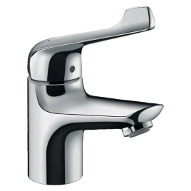 Hansgrohe Novus Care Смеситель для раковины 70, на 1 отв, с донным клапаном, излив 107мм, h67мм, с длинной рукояткой, цвет: хром (71920000)