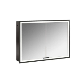 Emco Prime Зеркальный шкаф с подсветкой LED встраив. модель, 1000 mm, 2-дверки, IP 20 с Lichtpaket, зеркальная задняя стенка, цвет черный (9497 133 93)