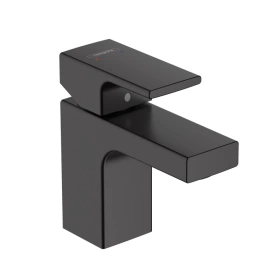 Hansgrohe Vernis Shape Смеситель для раковины 70, на 1 отв, с донным клапаном, излив 89мм, h71мм, цвет: матовый черный (71560670)