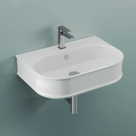 Artceram Atelier Раковина 65х45х15 см, 1 отв., подвесная, перелив, цвет: белый (ATL003 01 00 *1)
