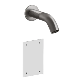 GESSI 316 INTRECCIO Смеситель для раковины настенный, электронный, излив 146 мм, внешняя часть, цвет Steel Brushed (54114#239)