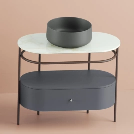 Artceram FLAIR 4.0 Консоль металлическая 95x48хh75см для настольных раковин, цвет moka (ACA068 56)