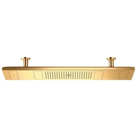 AX ShowerHeaven Верхний душ 1200 x 300 мм, 4jet, потолочный монтаж, c подсветкой 2700K, цвет: Полированное золото (10628990)