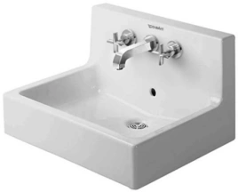Раковина Duravit Vero шлиф с перел с задней стенкой для настенной арматуры включая крепление 600x470мм Цвет Белый (453600025)