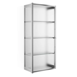 Decor Walther Glas S 3 Шкафчик подвесной 35x19x80см, стекло матовое, цвет: хром (602406)