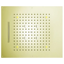 BOSSINI DREAM/3 Верхний душ 570x470mm, 3 режима (дождь, каскад, туман) с 4 LED RGB, блок питания/управления, Cromoterapia, цвет: сатинированное золото (H38935.043)