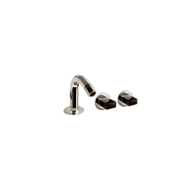Fantini Venezia Смеситель для биде, 1 отв, с донным клапаном, излив 120мм, цвет: Nickel PVD (29 95 N411SB)