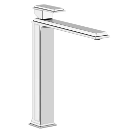 Gessi Eleganza Смеситель для раковины на 1 отверстие, высокий, без донного клапана, цвет: хром (46004#031)