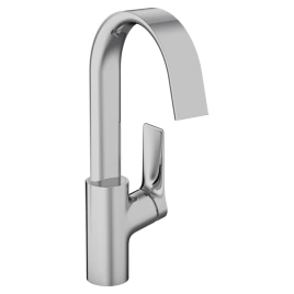 HANSGROHE VIVENIS Смеситель для раковины на 1 отверстие, однорычажный, с поворотным изливом, с донным клапаном, цвет хром (75030000)