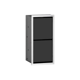 EMCO Asis 150 Модуль для туалетной бумаги, встраиваемый, туалетная бумага/запасной рулон, хром/черный (9725 279 21)