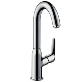 Hansgrohe Novus Смеситель для раковины 240 на 1 отв. с донным клапаном, поворотный излив 155мм, h247мм, цвет: хром (71126000)
