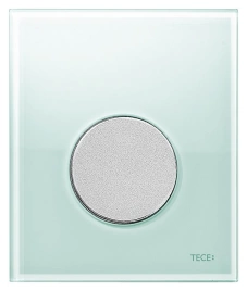 Кнопка смыва TECE Loop Urinal 9242652 зеленое стекло-кнопка хром матовый