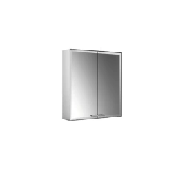 EMCO Prestige2 Зеркальный шкаф 587 мм, настенный, LED-подсветка, 2 двери, 2 полки, розетка, без EMCO light system (9897 070 01)