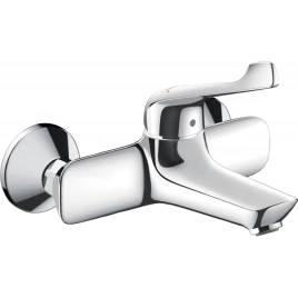 Hansgrohe Novus Care Смеситель для раковины настенный, излив 192мм, с длинной рукояткой, цвет: хром (71923000)