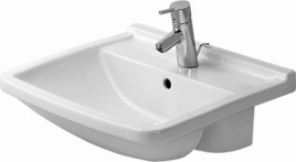 Раковина Duravit Starck III полувстраиваемая 550х460 мм с переливом с 1 отв под смесительитель цвет белый (310550000)